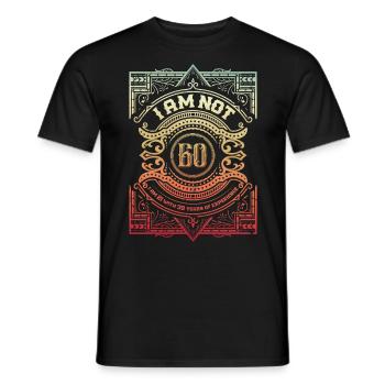 Blagues de 60 ans gag d’anniversaire pour les grands-parents - T-shirt homme - noir - Devant - AI Model Male 178 light (178cm)