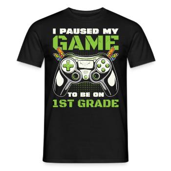 First Grader Awesome Back To School Gamer Lovers - Männer T-Shirt - Schwarz - Vorne - AI Model Male 178 light (178cm)