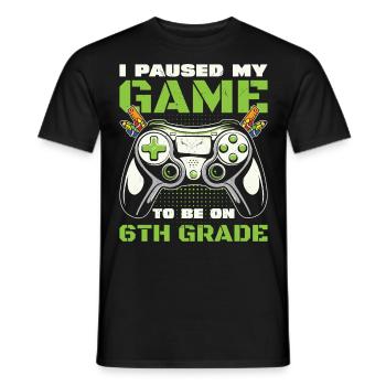 Sixth Grader Awesome Back To School Gamer Lover - Männer T-Shirt - Schwarz - Vorne - AI Model Male 178 light (178cm)