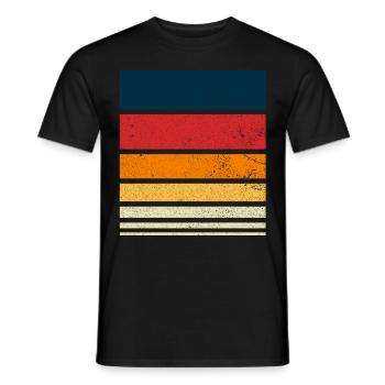 Motif Rétro Vintage - T-shirt homme - noir - Devant - AI Model Male 178 light (178cm)