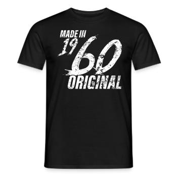 Fait En 1960 Année de naissance 1960 Anniversaire Femmes - T-shirt homme - noir - Devant - AI Model Male 178 light (178cm)