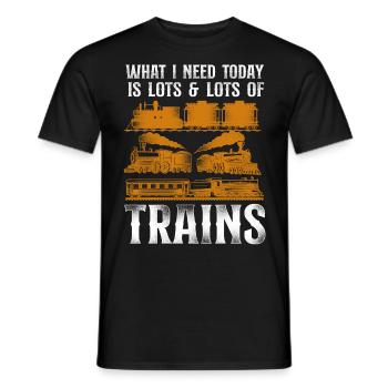 Steam Train Driver Trainspotting - Männer T-Shirt - Schwarz - Vorne - AI Model Male 178 light (178cm)