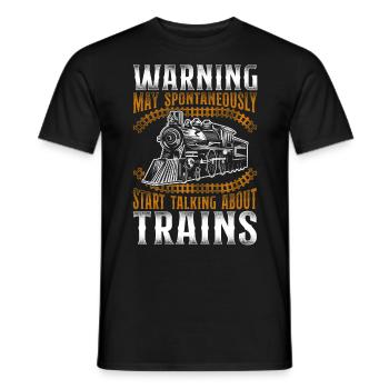 Steam Train Driver Trainspotting - Männer T-Shirt - Schwarz - Vorne - AI Model Male 178 light (178cm)