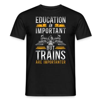Steam Train Driver Trainspotting - Männer T-Shirt - Schwarz - Vorne - AI Model Male 178 light (178cm)