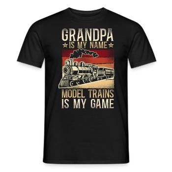Steam Train Driver Trainspotting - Männer T-Shirt - Schwarz - Vorne - AI Model Male 178 light (178cm)