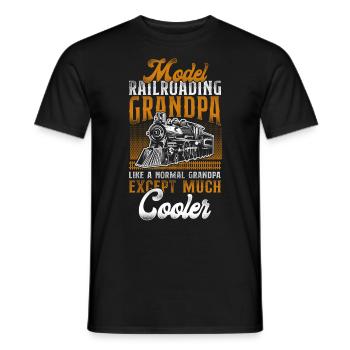 Steam Train Driver Trainspotting - Männer T-Shirt - Schwarz - Vorne - AI Model Male 178 light (178cm)