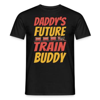 Steam Train Driver Trainspotting - Männer T-Shirt - Schwarz - Vorne - AI Model Male 178 light (178cm)