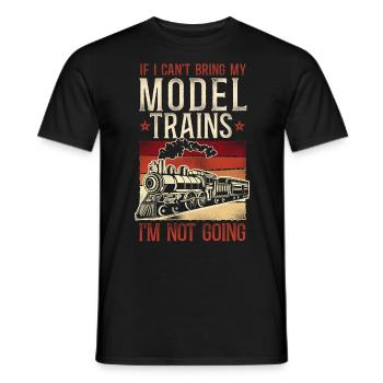 Steam Train Driver Trainspotting - Männer T-Shirt - Schwarz - Vorne - AI Model Male 178 light (178cm)