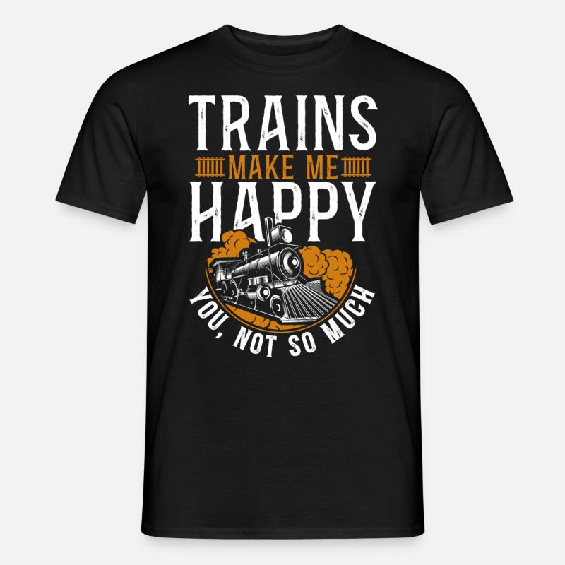 Steam Train Driver Trainspotting - Männer T-Shirt - Schwarz