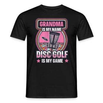 Grand-mère est mon nom Disc Golf est mon jeu pour grand-mère - T-shirt homme - noir - Devant - AI Model Male 178 light (178cm)
