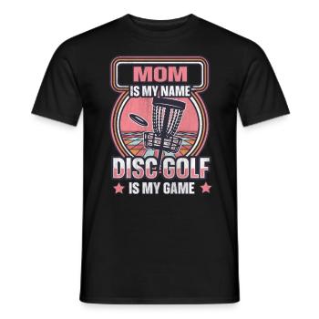 Maman est mon nom Disc Golf est mon jeu pour maman - T-shirt homme - noir - Devant - AI Model Male 178 light (178cm)