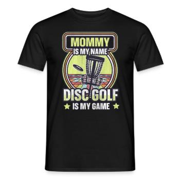 Maman est mon nom Disc Golf est mon jeu pour maman - T-shirt homme - noir - Devant - AI Model Male 178 light (178cm)