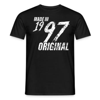 Made In 1997 Year of birth 1997 Birthday Women - Men's T-Shirt - black - Front - AI Model Male 178 light (178cm)