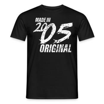 Made In 2005 Geburtsjahr 2005 Geburtstag Damen - Männer T-Shirt - Schwarz - Vorne - AI Model Male 178 light (178cm)