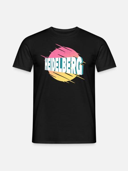 Heidelberg Deutschland Stadt Schrift Vintage Retro - Männer T-Shirt - Schwarz