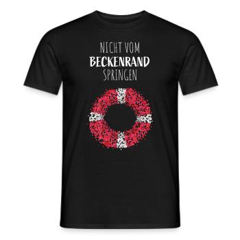 Nicht vom Beckenrand springen Schwimmbad - Männer T-Shirt - Schwarz - Vorne - AI Model Male 178 light (178cm)