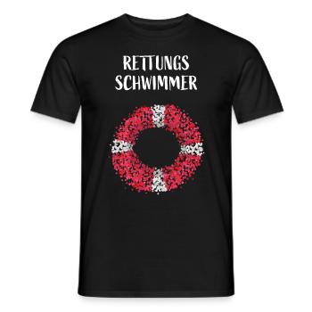 Rettungsschwimmer Bademeister Schwimmbad - Männer T-Shirt - Schwarz - Vorne - AI Model Male 178 light (178cm)