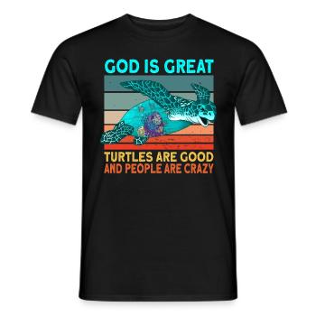 Turtle Mama Biologiste marin Tortues - T-shirt homme - noir - Devant - AI Model Male 178 light (178cm)