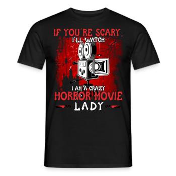 Je suis une dame de film d’horreur folle - T-shirt homme - noir - Devant - AI Model Male 178 light (178cm)