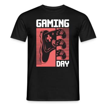 Gaming Day Nerd Spieler Gamer Videospiel - Männer T-Shirt - Schwarz - Vorne - AI Model Male 178 light (178cm)