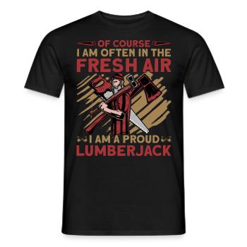 Je suis un fier bûcheron - T-shirt homme - noir - Devant - AI Model Male 178 light (178cm)