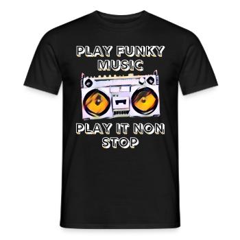 Jouez de la musique funky Jouez non-stop - T-shirt homme - noir - Devant - AI Model Male 178 light (178cm)