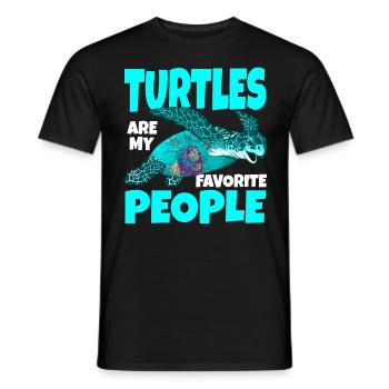 Tortue Biologiste marin Tortues - T-shirt homme - noir - Devant - AI Model Male 178 light (178cm)