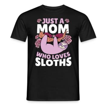 Juste une maman qui aime les paresseux Paresseux Maman - T-shirt homme - noir - Devant - AI Model Male 178 light (178cm)