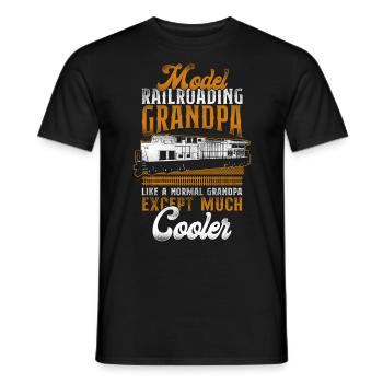 Freight Diesel Train Driver - Men's T-Shirt - black - Front - AI Model Male 178 light (178cm)