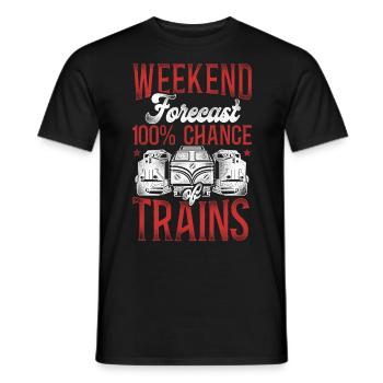Freight Diesel Train Driver - Men's T-Shirt - black - Front - AI Model Male 178 light (178cm)