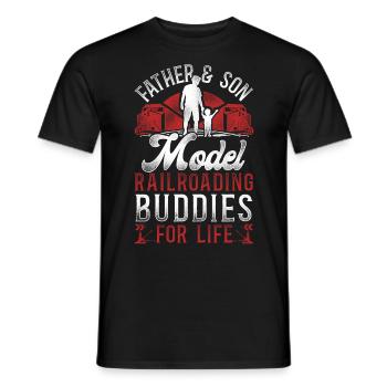 Freight Diesel Train Driver - Men's T-Shirt - black - Front - AI Model Male 178 light (178cm)