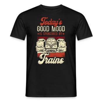Freight Diesel Train Driver - Men's T-Shirt - black - Front - AI Model Male 178 light (178cm)