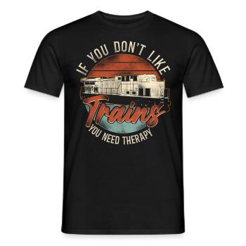 Freight Diesel Train Driver - Men's T-Shirt - black - Front - AI Model Male 178 light (178cm)