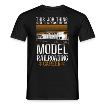 Freight Diesel Train Driver - Männer T-Shirt - Schwarz - Vorne - AI Model Male 178 light (178cm)
