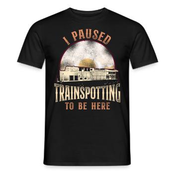 Freight Diesel Train Driver - Men's T-Shirt - black - Front - AI Model Male 178 light (178cm)