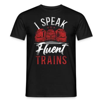 Freight Diesel Train Driver - Men's T-Shirt - black - Front - AI Model Male 178 light (178cm)