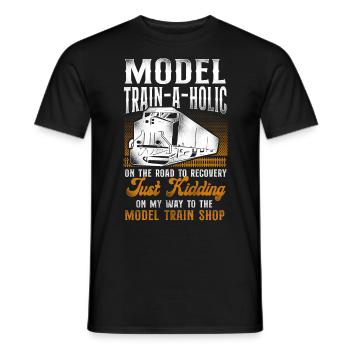 Conducteur de train diesel de marchandises - T-shirt homme - noir - Devant - AI Model Male 178 light (178cm)