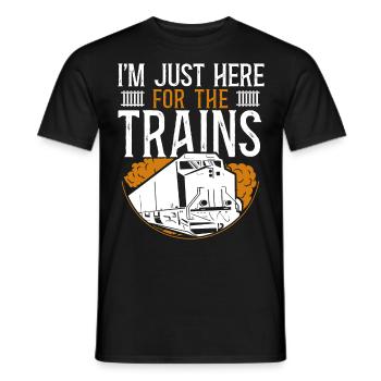 Freight Diesel Train Driver - Men's T-Shirt - black - Front - AI Model Male 178 light (178cm)
