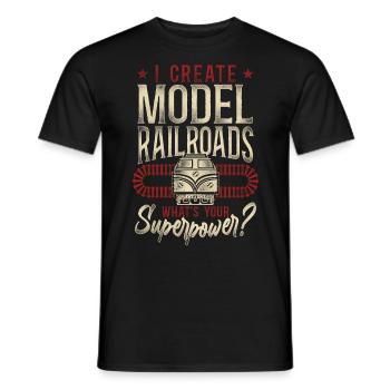 Freight Diesel Train Driver - Männer T-Shirt - Schwarz - Vorne - AI Model Male 178 light (178cm)