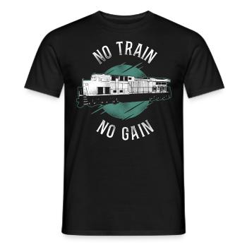 Freight Diesel Train Driver - Men's T-Shirt - black - Front - AI Model Male 178 light (178cm)
