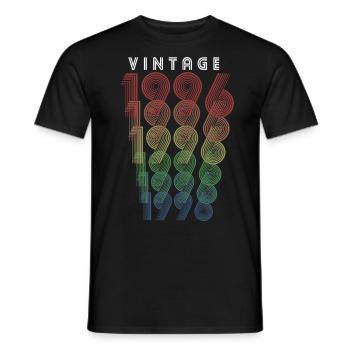 Millésime 1996 Année de naissance 1996 Millésime Anniversaire - T-shirt homme - noir - Devant - AI Model Male 178 light (178cm)