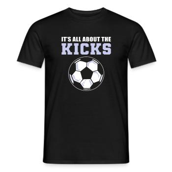 It's All About the Kicks Soccer - Männer T-Shirt - Schwarz - Vorne - AI Model Male 178 light (178cm)