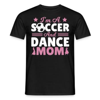 Je suis une maman de soccer et de danse - T-shirt homme - noir - Devant - AI Model Male 178 light (178cm)