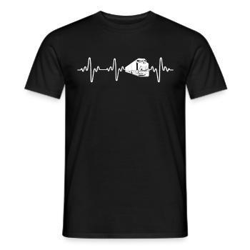 Freight Diesel Train Driver - Men's T-Shirt - black - Front - AI Model Male 178 light (178cm)