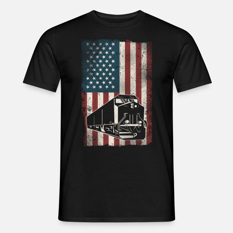 Freight Diesel Train Driver - Men’s T-shirt - black