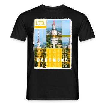 Dortmund Deutschland Stadt Skyline Heimat Liebe - Männer T-Shirt - Schwarz - Vorne - AI Model Male 178 light (178cm)