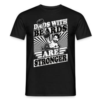 Gift idea for dad grandpa and uncle with beard - Men's T-Shirt - black - Front - AI Model Male 178 light (178cm)