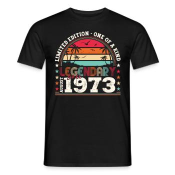 Légendaire Août 1973 49e anniversaire Cadeau Amusant - T-shirt homme - noir - Devant - AI Model Male 178 light (178cm)