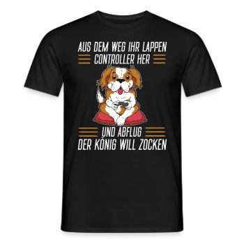 Aus Dem Weg Ihr Lappen der König Will Zocken Gamer - Männer T-Shirt - Schwarz - Vorne - AI Model Male 178 light (178cm)