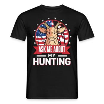 Chasseur de cerfs de Buck Américain - T-shirt homme - noir - Devant - AI Model Male 178 light (178cm)